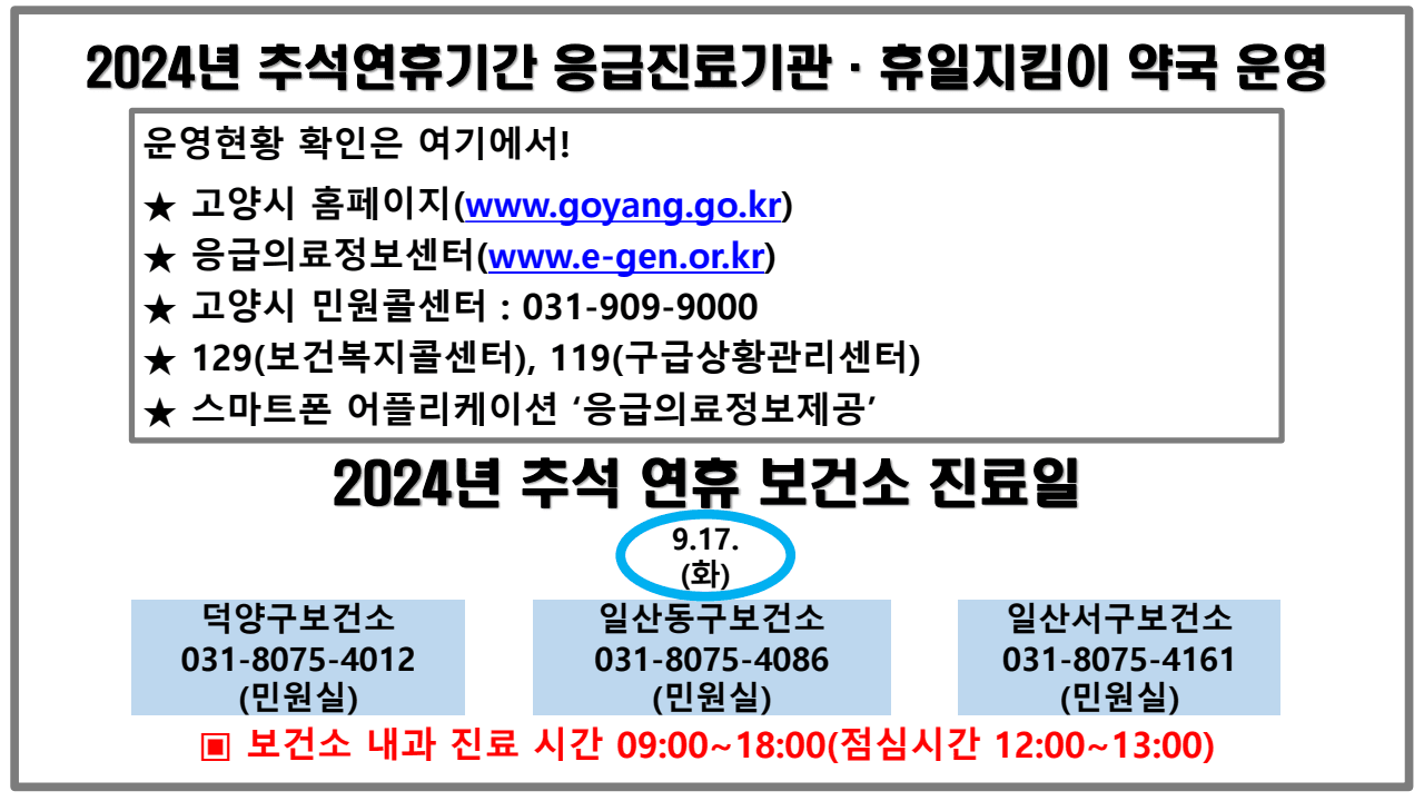 추석의료기관